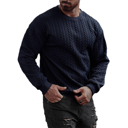 Herren Strickpullover mit strukturiertem Muster Heidi-Mode