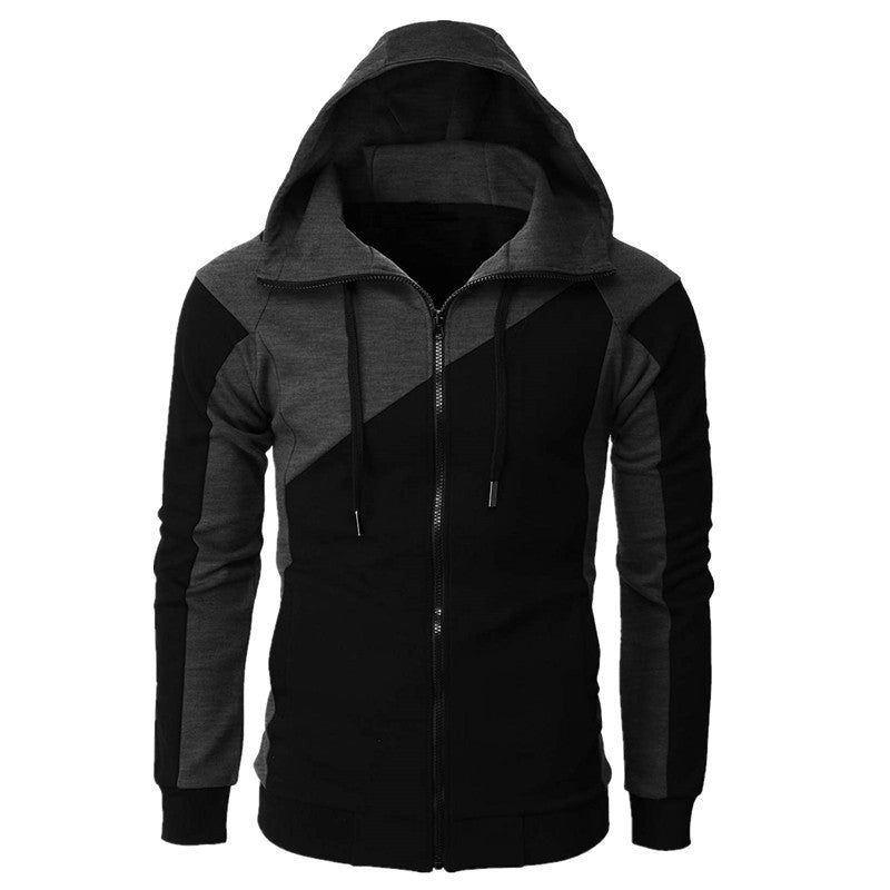 Herren Sportliche Kapuzenjacke mit kontrastierenden Farbakzenten Heidi-Mode