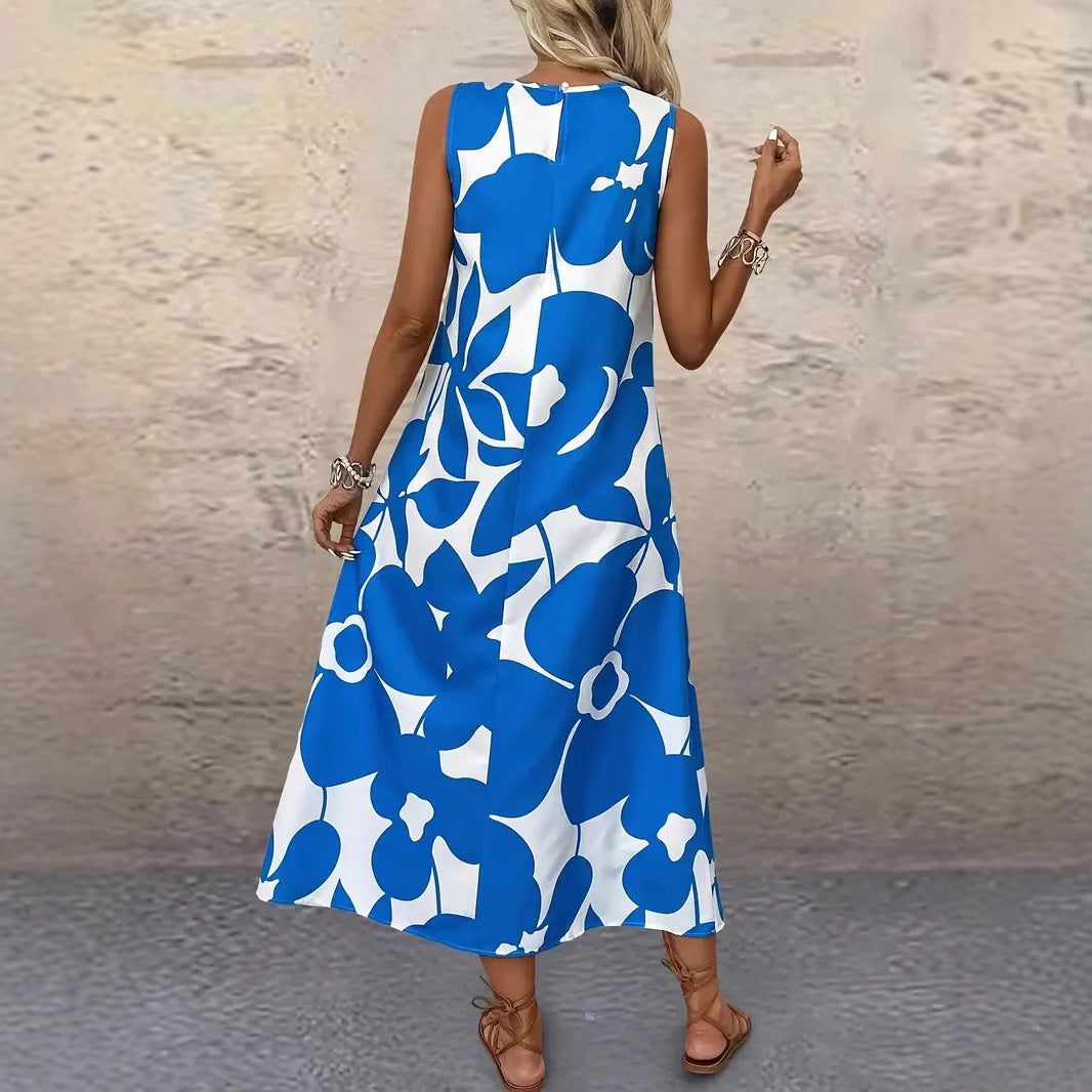 Damen Maxikleid mit floralem Muster Heidi-Mode