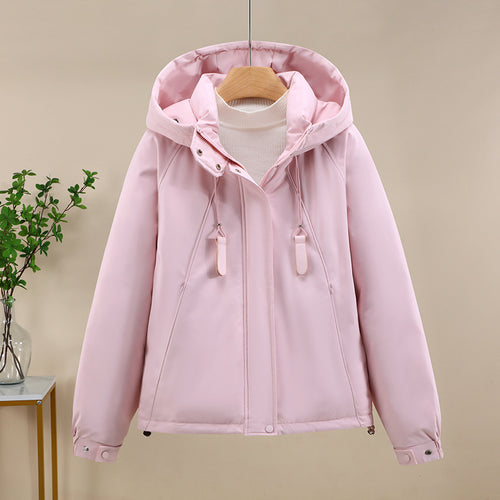 Damen Funktionale Softshelljacke mit verstellbarer Kapuze und hochwertigen Reißverschlüssen Heidi-Mode