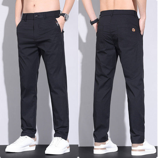 Herren modische Chino-Hose mit elastischem Bund und praktischen Seitentaschen Heidi-Mode