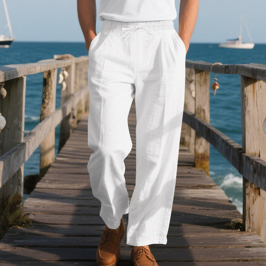 Herren Bequeme Strandhose mit verstellbarem Kordelzug Heidi-Mode