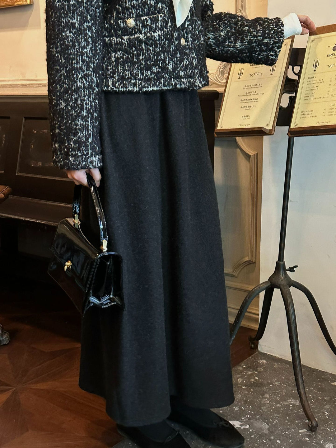 Damen elegante und stilvolle Jacke im Tweed-Stil Heidi-Mode