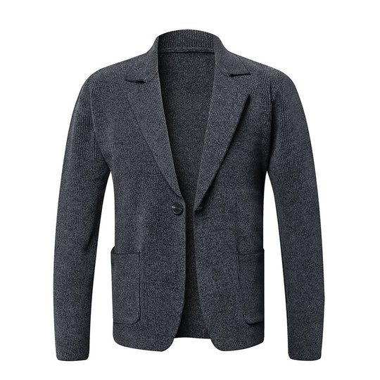 Herren eleganter Strickblazer mit praktischen Taschen Heidi-Mode