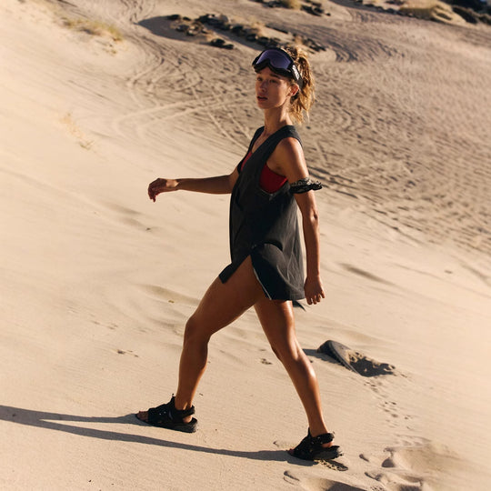 Damen legeres Strandtop mit asymmetrischem Schnitt Heidi-Mode