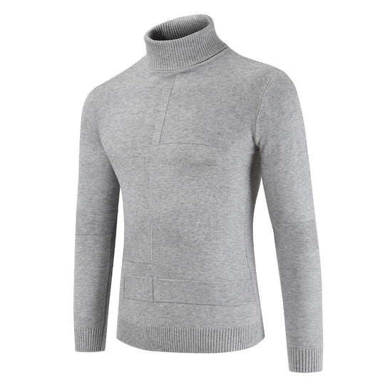 Herren Rollkragenpullover aus weichem Strickmaterial mit modernem Design Heidi-Mode