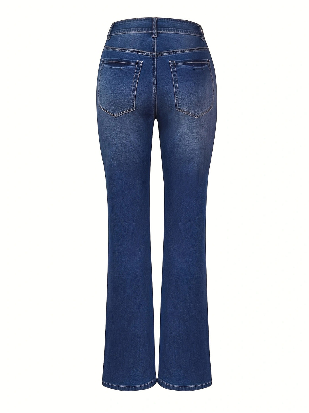 Damen Bootcut Jeans mit hohen Knopfdetails und komfortablem Stretch Heidi-Mode