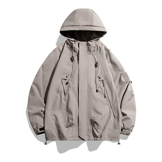 Damen lässige Outdoor-Jacke mit verstellbarem Kapuzensystem und funktionalen Taschen Heidi-Mode