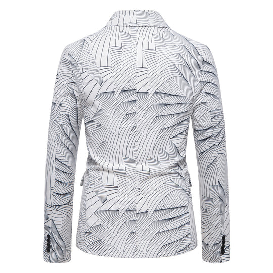 Damen modischer Blazer mit floralem Motiv Heidi-Mode