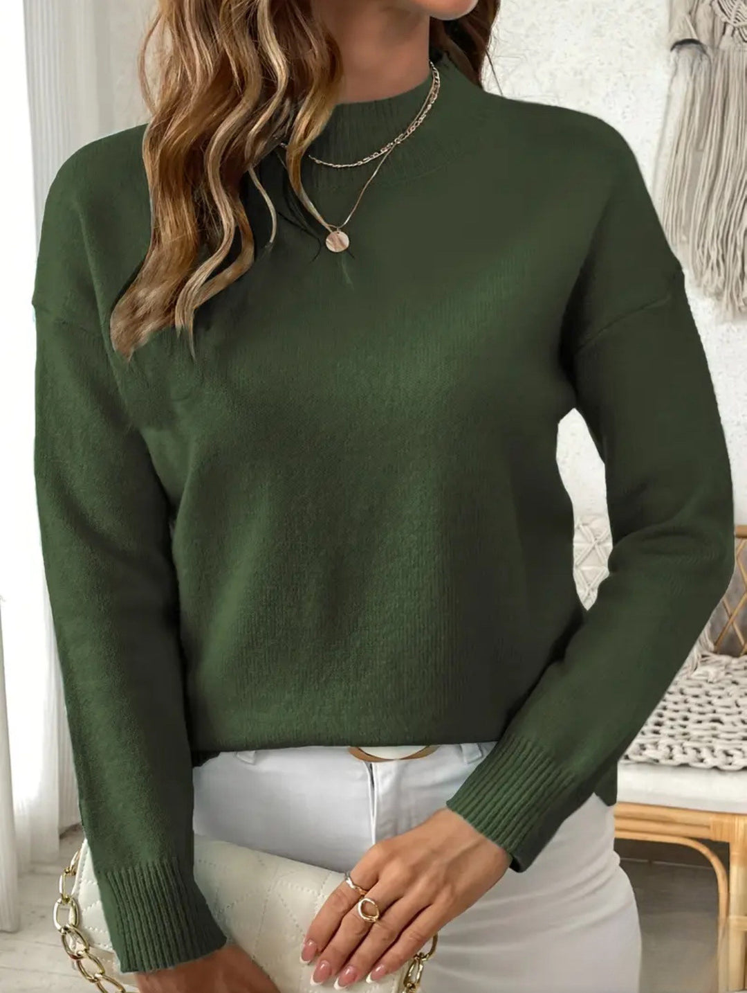 Damen lässiger Pullover Heidi-Mode