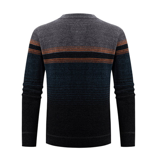 Herren modischer Pullover mit einzigartigem Strukturdesign und mehrfarbigem Muster Heidi-Mode