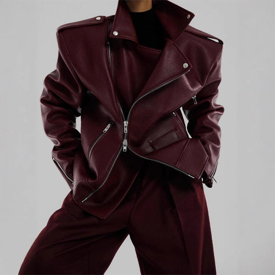 Damen Bikerjacke aus hochwertigem Heidi-Mode