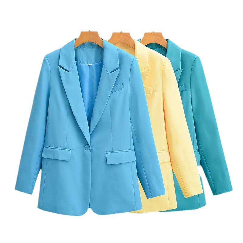 Damen Elegante Blazerjacke im modernen Schnitt und praktischem Reverskragen Heidi-Mode
