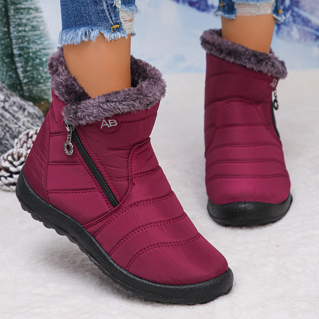 Damen Thermo-Winterstiefel mit kuscheligem Innenfutter und seitlichem Reißverschluss Heidi-Mode