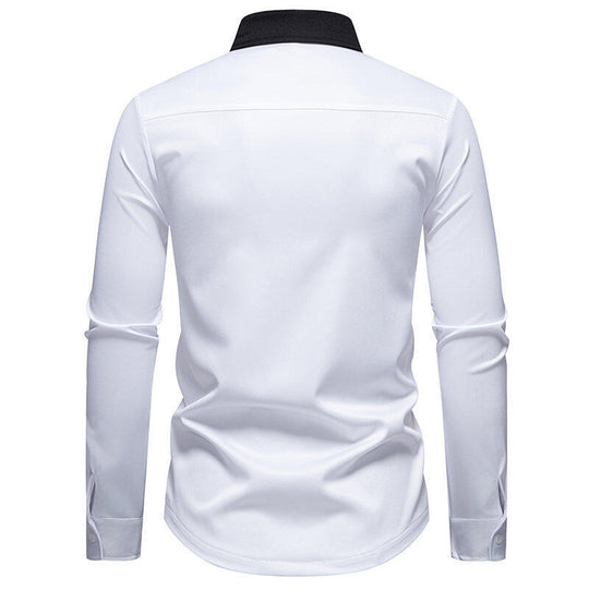 Herren Sportliches Langarmshirt mit modernem Reißverschluss und kontrastierenden Farben Heidi-Mode
