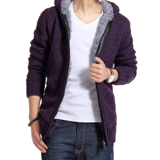 Herren kuschelige Strickjacke mit hochwertigem Innenfutter Heidi-Mode