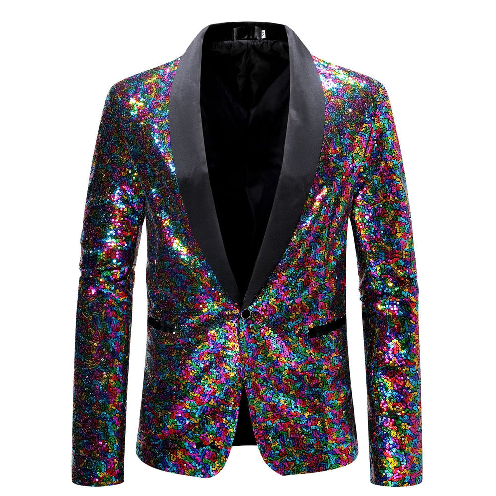 Damen Glamouröser Pailletten Blazer Heidi-Mode