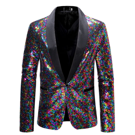 Damen Glamouröser Pailletten Blazer Heidi-Mode