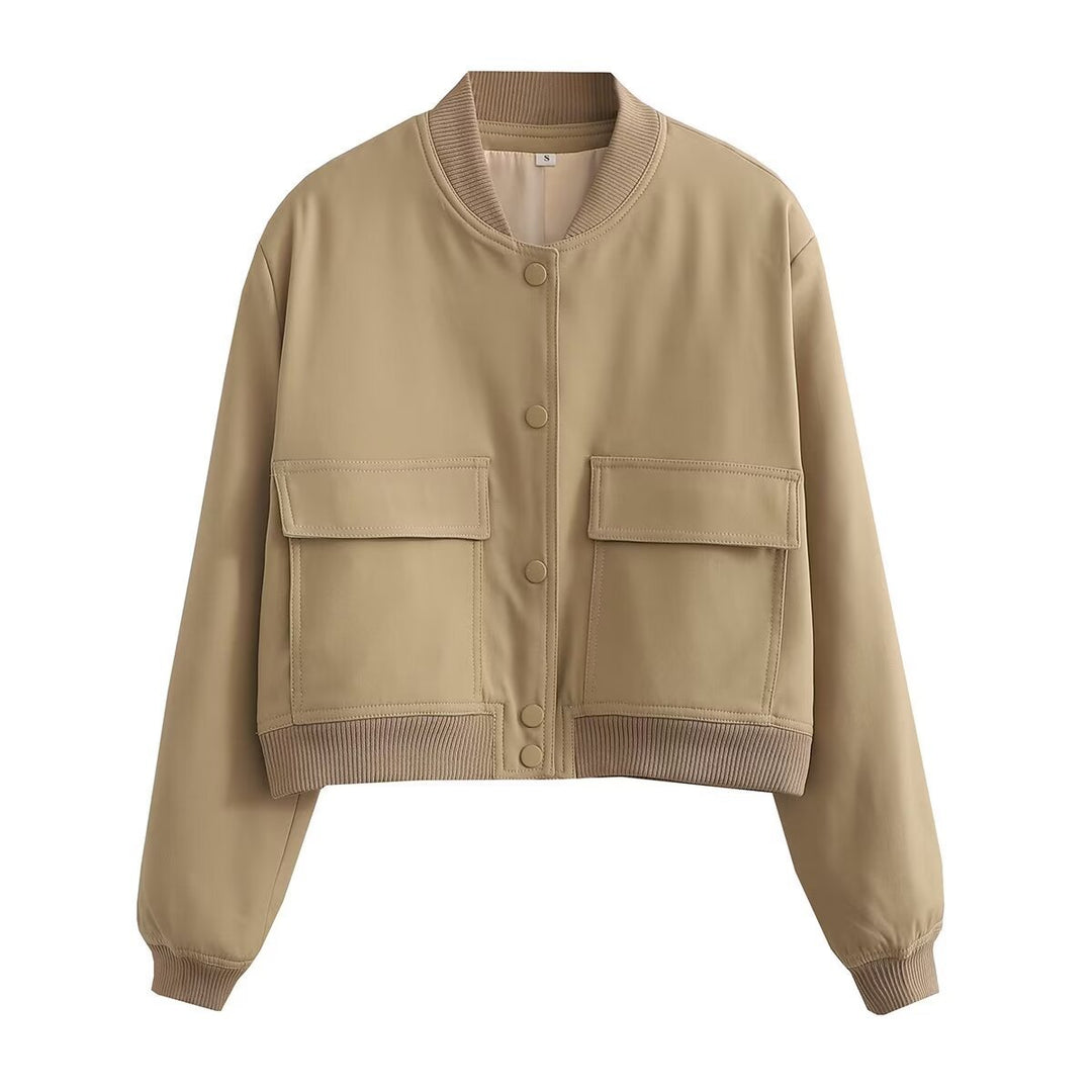 Damen modische Utility-Jacke mit praktischen Taschen und edlem Schnitt Heidi-Mode