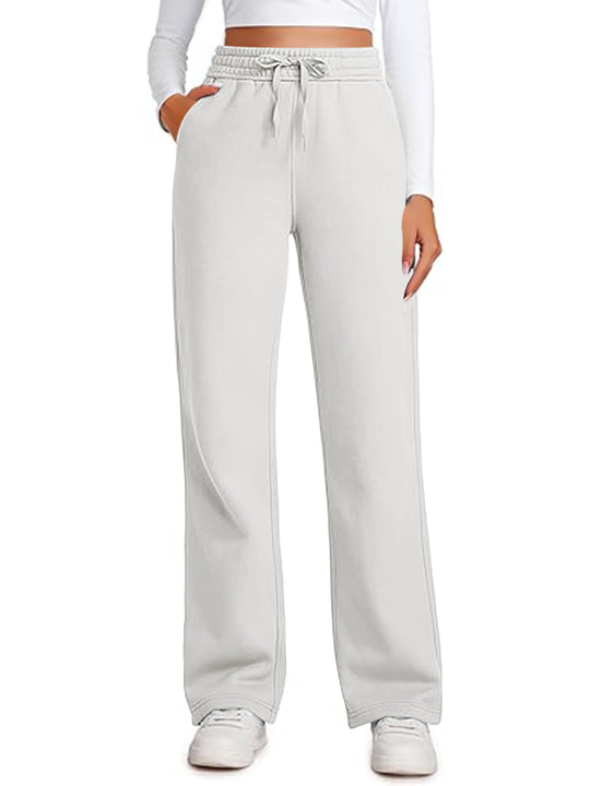 Damen Lässige Freizeithose mit weitem Schnitt und elastischem Bund Heidi-Mode