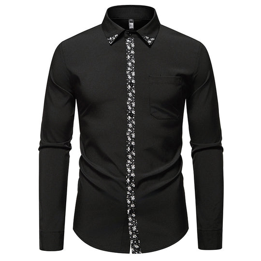 Herren Hemd mit floralem Design und eleganter Knopfleiste Heidi-Mode