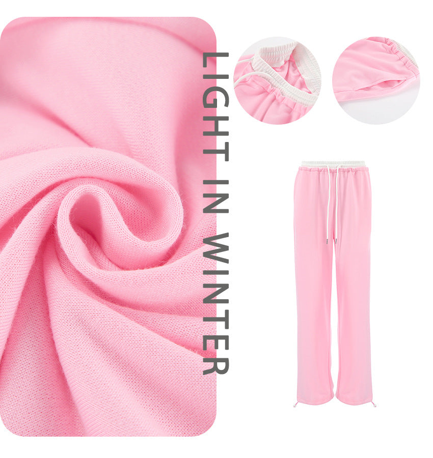 Damen High-Waist Jogginghose mit elastischem Bund und seitlichen Taschen Heidi-Mode