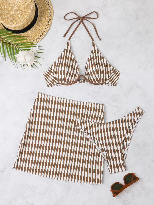 Femme Triangle Bikini Set mit Rock-Slip Heidi-Mode