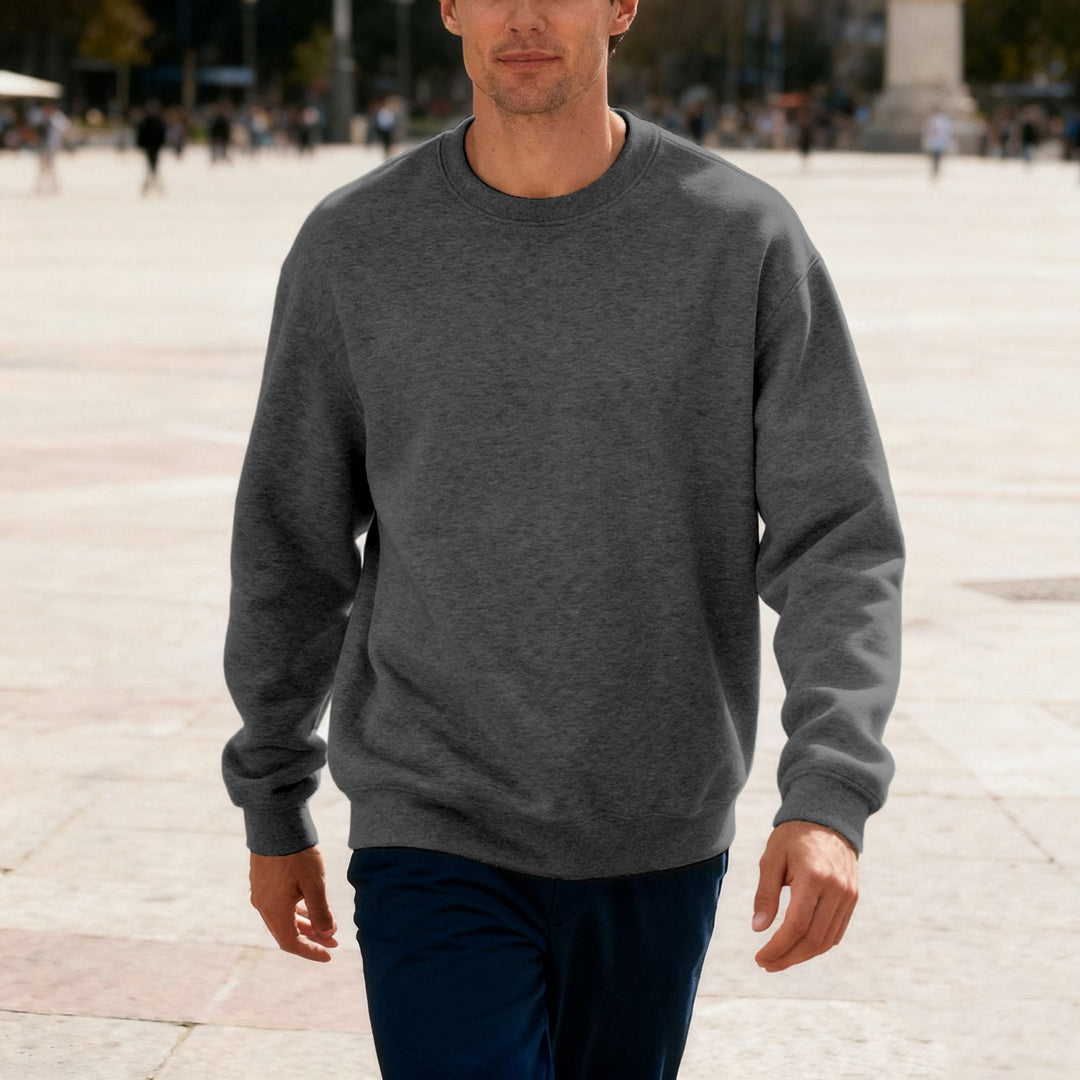 Herren bequemer Sweatshirt mit relaxed-fit Schnitt und elastischen Bündchen Heidi-Mode