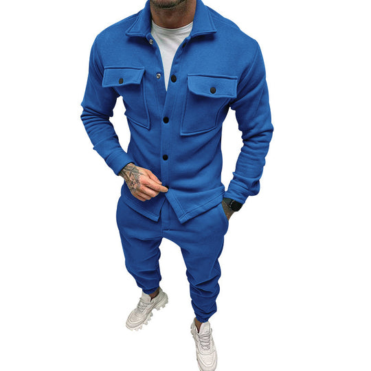 Herren Sportliches Freizeit-Set im lässigen Casual-Look mit funktionalen Taschen Heidi-Mode