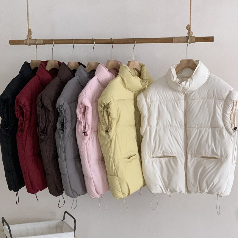 Damen Wattierte Freizeitweste mit hochabschließendem Kragen und praktischen Eingrifftaschen Heidi-Mode