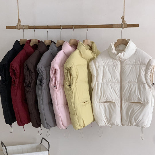 Damen Wattierte Freizeitweste mit hochabschließendem Kragen und praktischen Eingrifftaschen Heidi-Mode