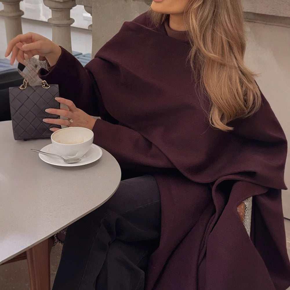 Damen elegante und vielseitige Poncho-Jacke Heidi-Mode