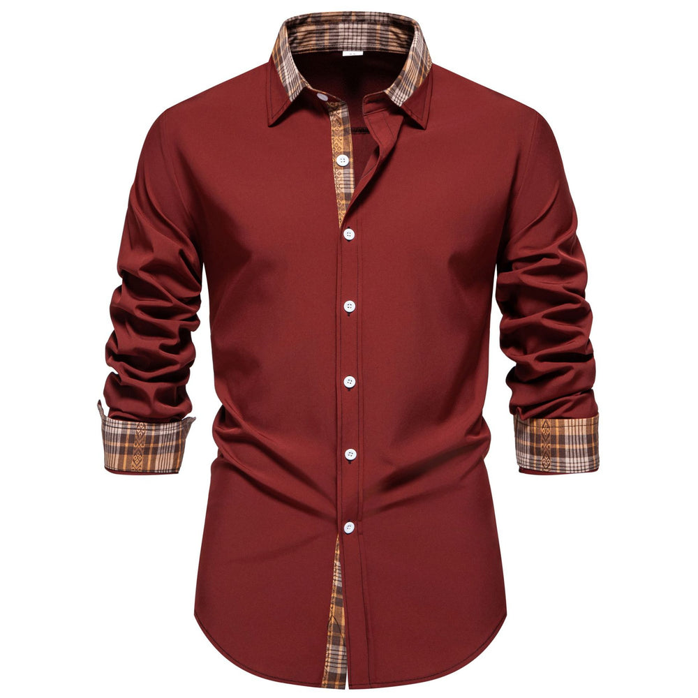 Herren Langarmhemd mit modernem Karo-Detail und bequemem Schnitt Heidi-Mode