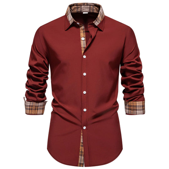 Herren Langarmhemd mit modernem Karo-Detail und bequemem Schnitt Heidi-Mode