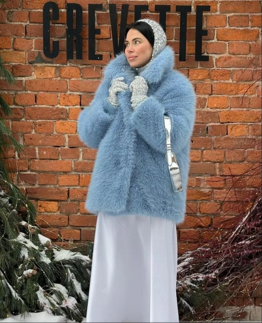 Damen Kuschelige Kunstpelz-Jacke Heidi-Mode