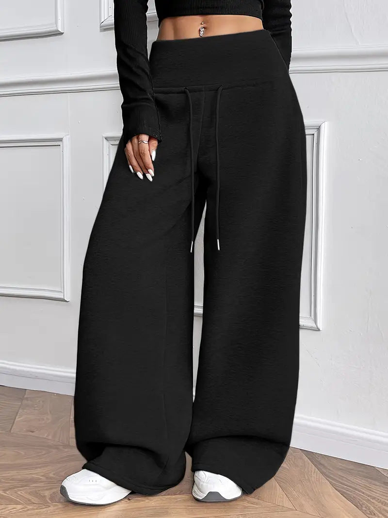 Damen Weite Jogginghose mit elastischem Taillenbund Heidi-Mode