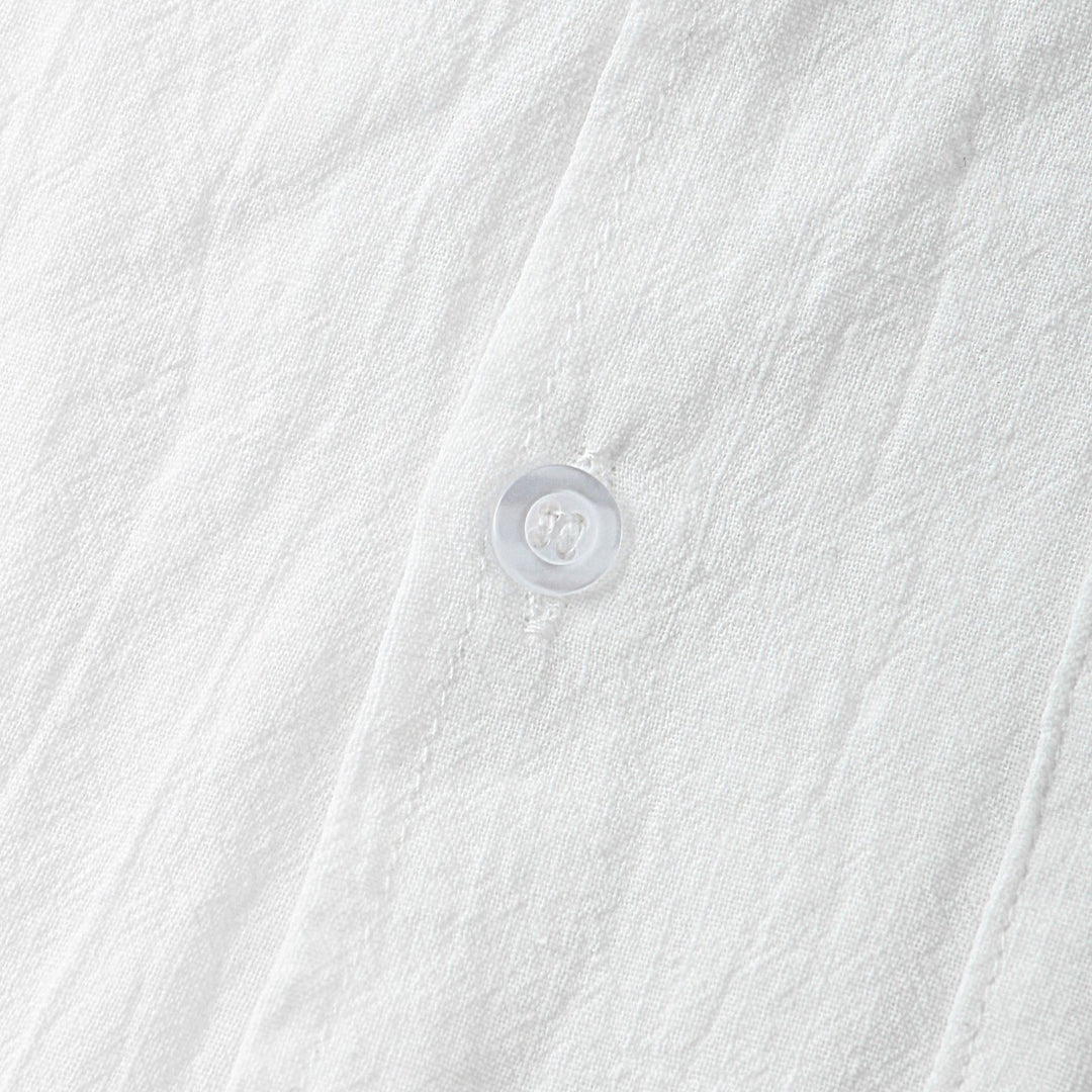 Damen Kurzarm-Pyjama-Set aus leichtem Baumwollmaterial mit praktischer Knopfleiste und elastischem Bund Heidi-Mode