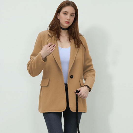 Damen elegante Blazerjacke mit strukturierter Oberfläche und schickem Schnitt Heidi-Mode