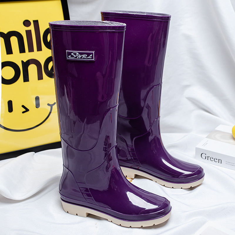 Damen Hochwertige, wasserdichte Gummistiefel mit rutschfester Sohle und verstärktem Schaftrand Heidi-Mode