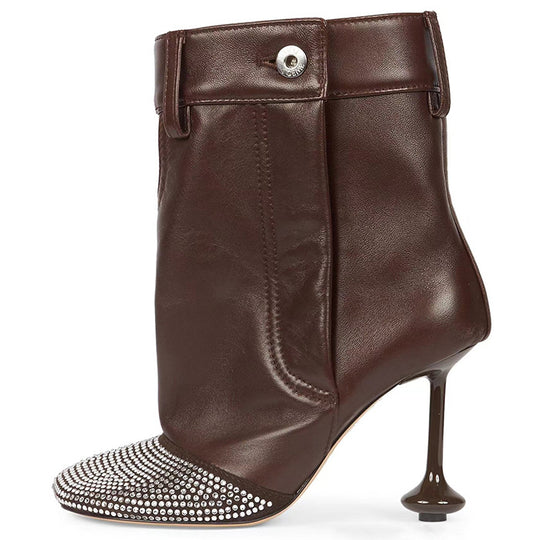 Damen High-Heel Stiefeletten mit Strass-Akzent Heidi-Mode