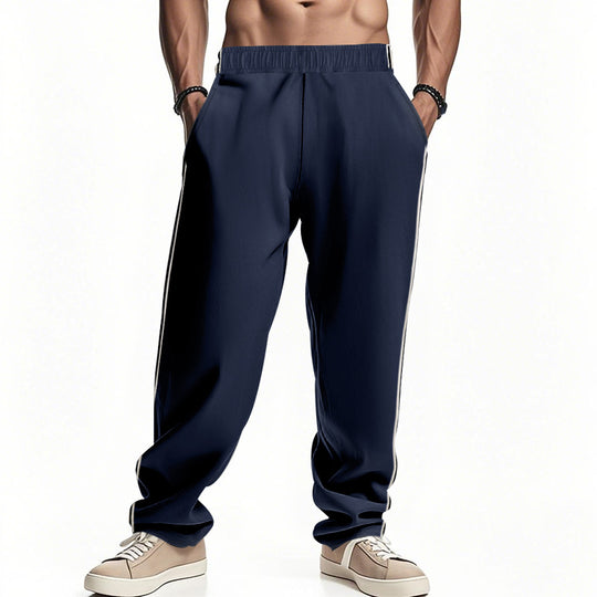 Herren Sportliche Freizeithose mit seitlichen Streifen und elastischem Bund Heidi-Mode