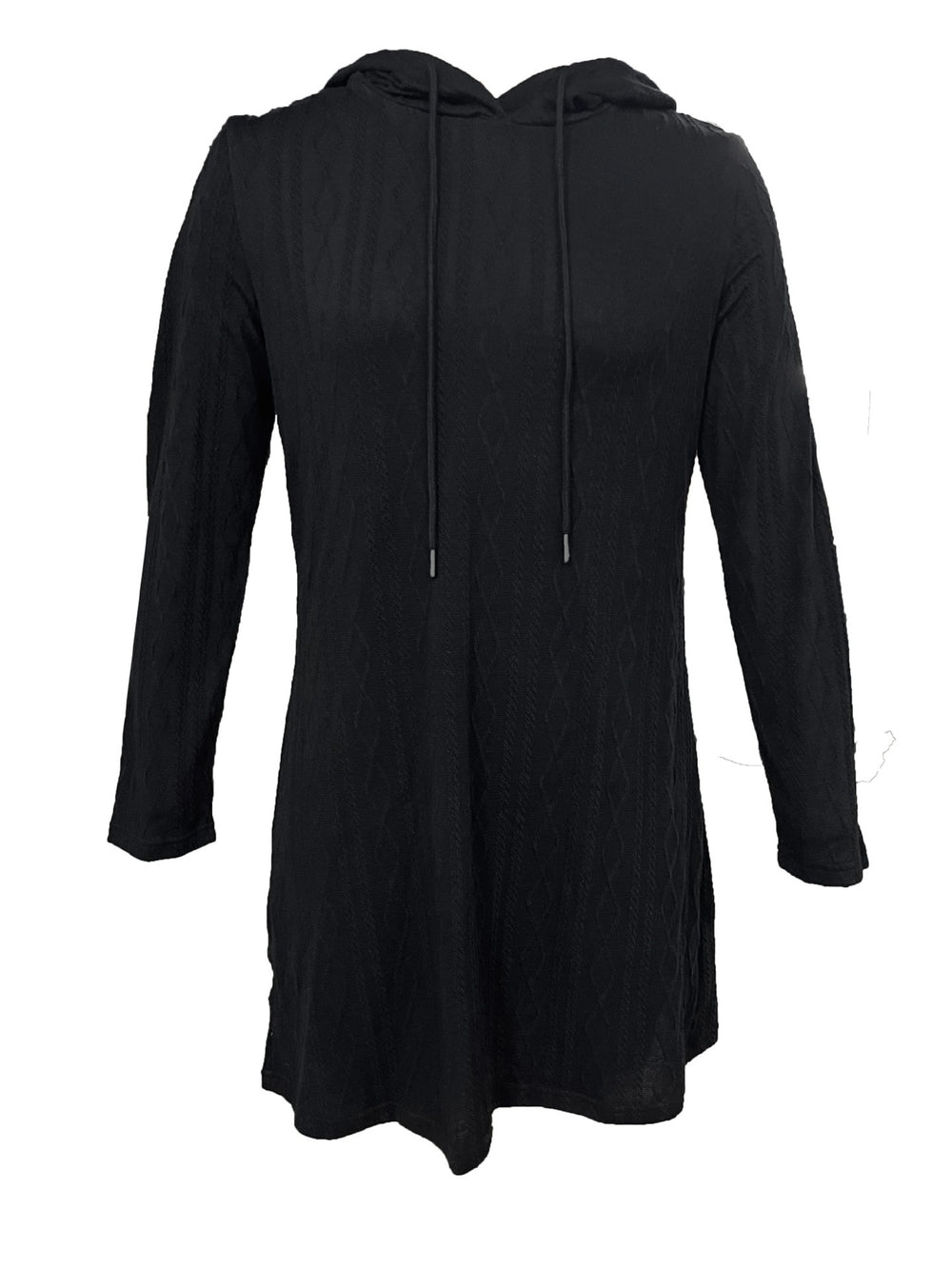 Damen Kapuzenkleid mit strukturiertem Strickmuster und lässigem Schnitt Heidi-Mode