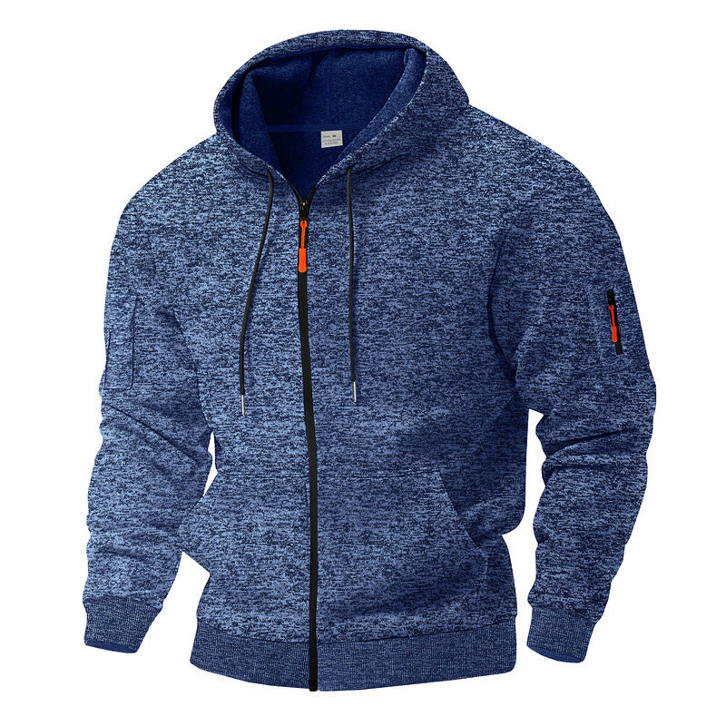 Herren Kapuzensweatjacke mit insbesondere atmungsaktiver Struktur und praktischen Taschen Heidi-Mode