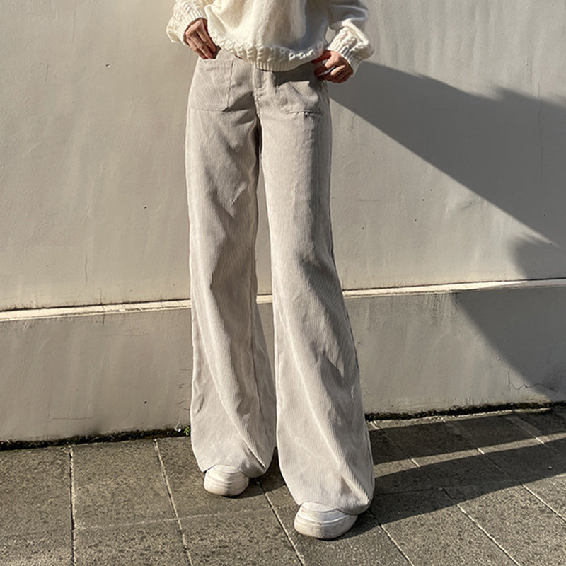 Damen Bequeme und stilvolle Cordhose mit weitem Bein Heidi-Mode