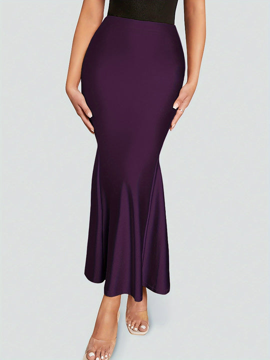 Damen Eleganter Bleistiftrock mit schmeichelnder Silhouette und verlängerndem Schnitt Heidi-Mode
