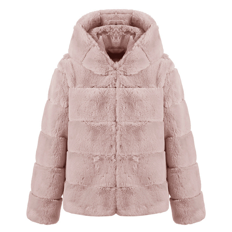 Damen weiche Fleecejacke mit Kapuze Heidi-Mode