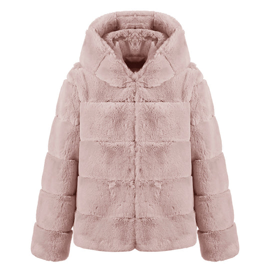 Damen weiche Fleecejacke mit Kapuze Heidi-Mode