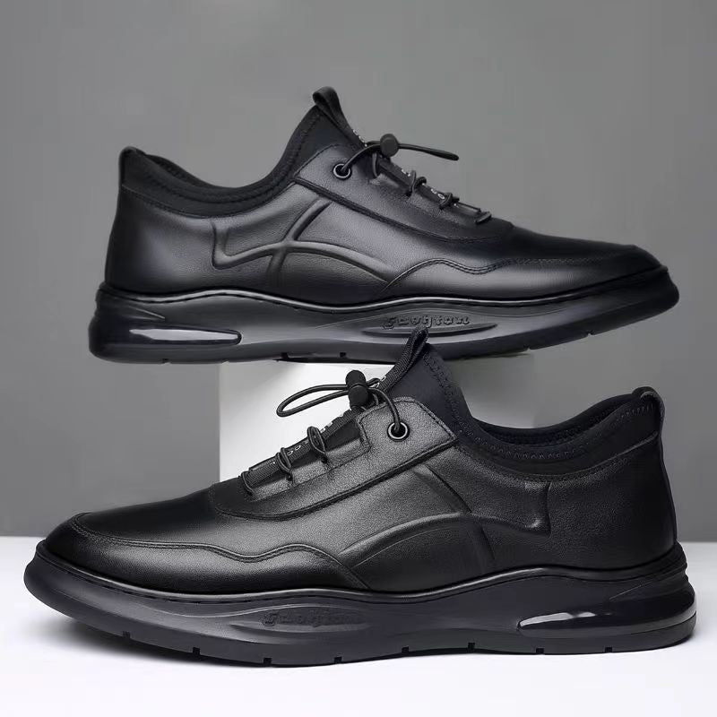 Herren Bequeme Ledersneaker mit atmungsaktiver Innensohle und flexibler Laufsohle Heidi-Mode