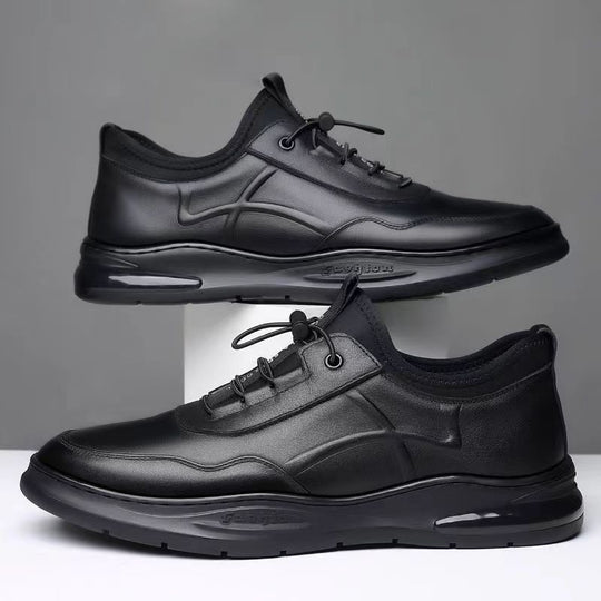 Herren Bequeme Ledersneaker mit atmungsaktiver Innensohle und flexibler Laufsohle Heidi-Mode