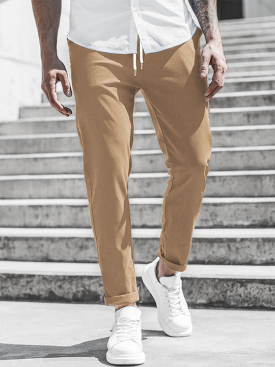 Herren Sportliche Chino-Hose mit flexiblem Bund und modernen Details Heidi-Mode
